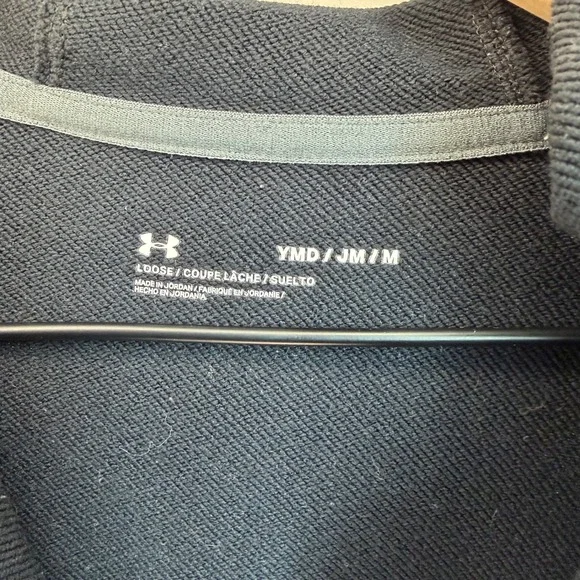 Under Armour Kids Youth Boys Girls Black Zip Up Hoodie Sweatshirt Size M - Picture 3 of 4